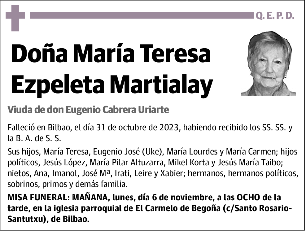 María Teresa Ezpeleta Martialay