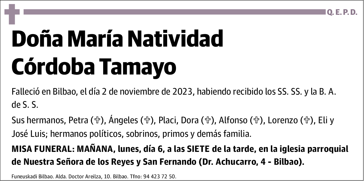 María Natividad Córdoba Tamayo