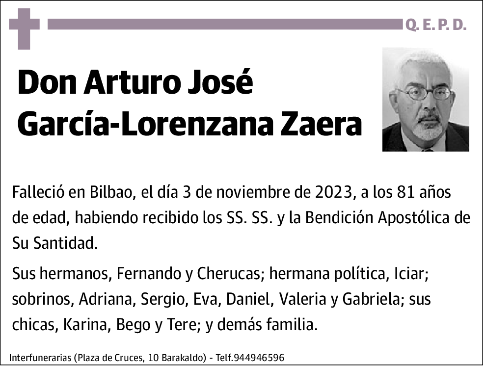 Arturo Jose García-Lorenzana Zaera