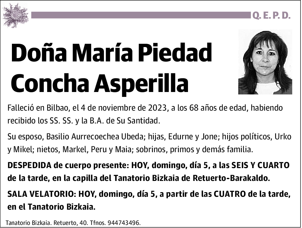 María Piedad Concha Asperilla