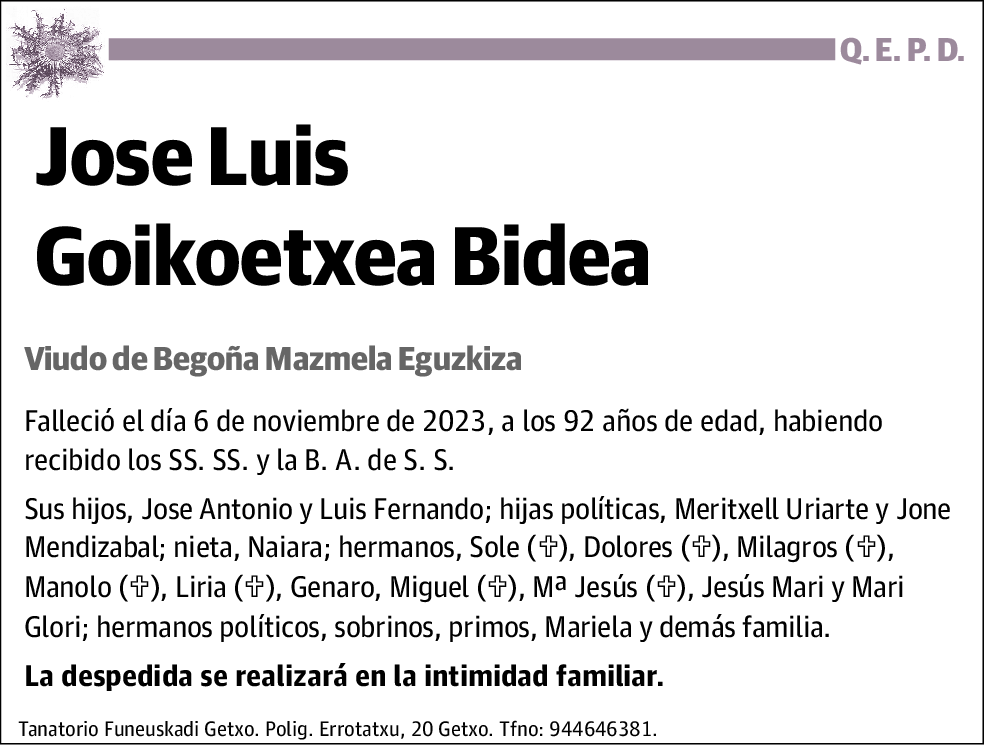 Jose Luis Goikoetxea Bidea