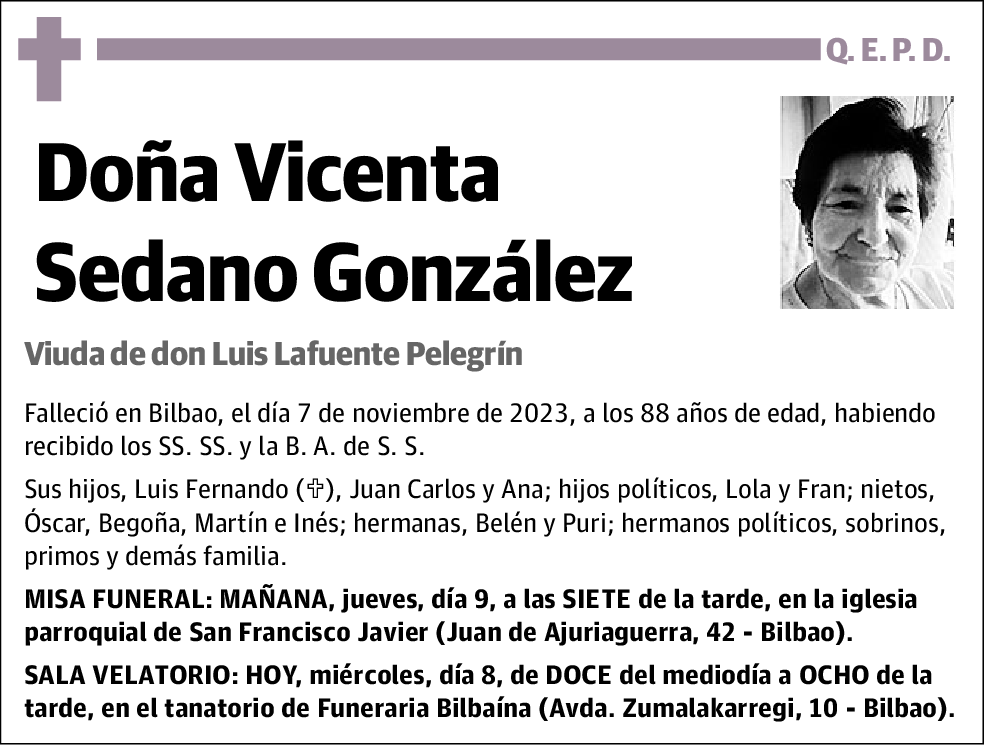 Vicenta Sedano González