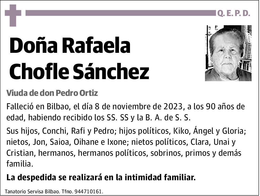 CHOFLE SÁNCHEZ,RAFAELA