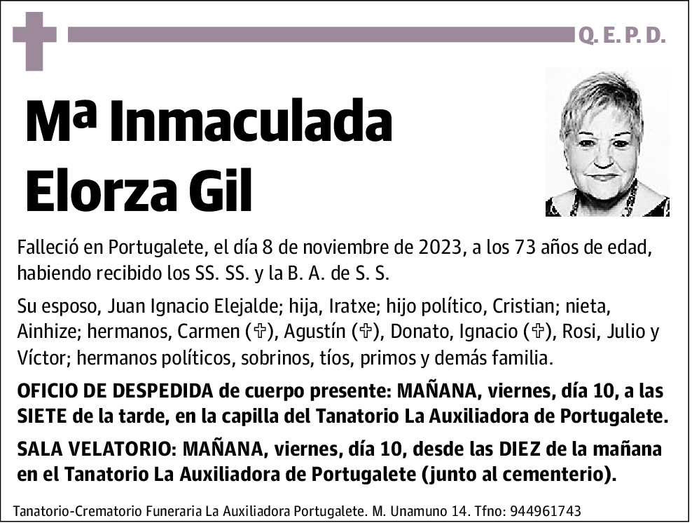 ELORZA GIL,Mª INMACULADA