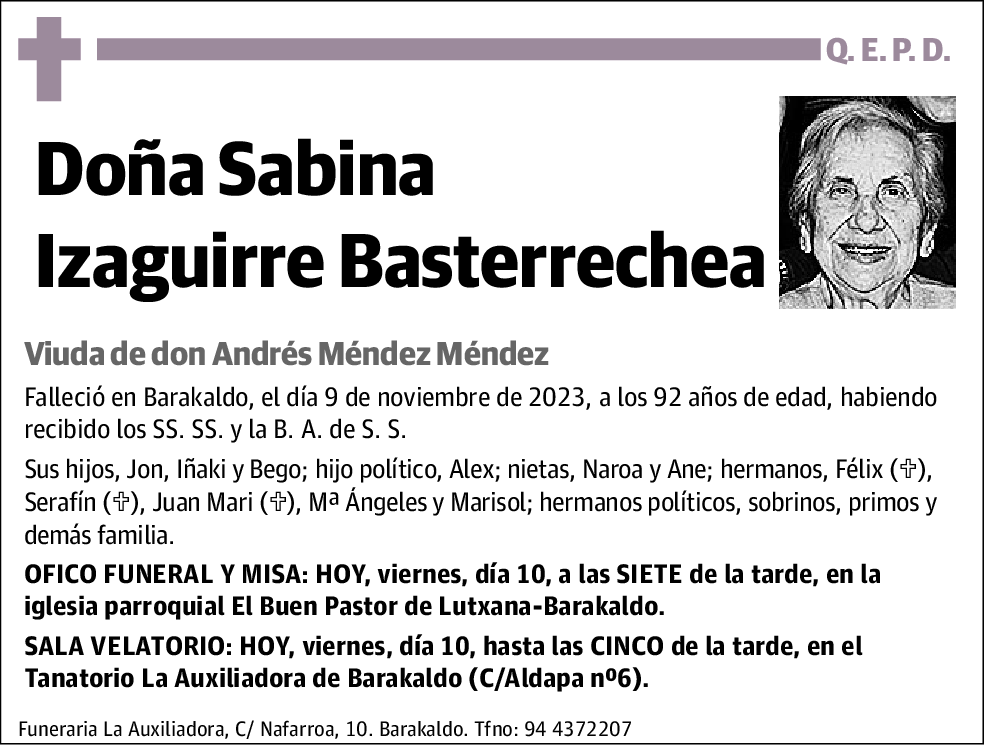 Sabina Izaguirre Basterrechea