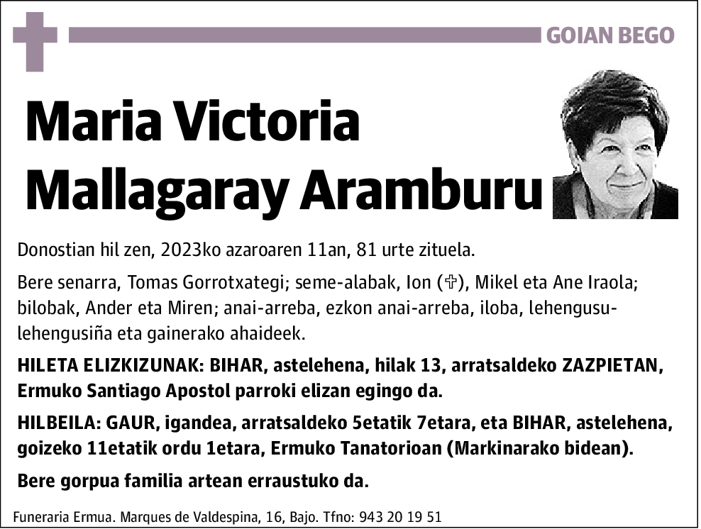 Maria Victoria Mallagaray Aramburu