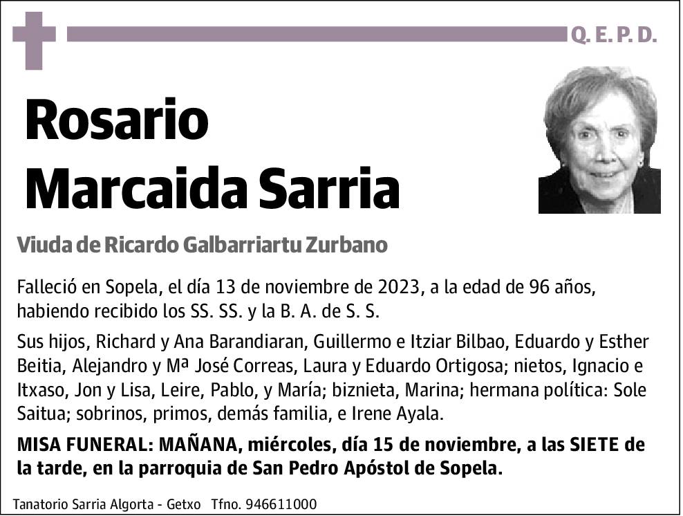 Rosario Marcaida Sarria