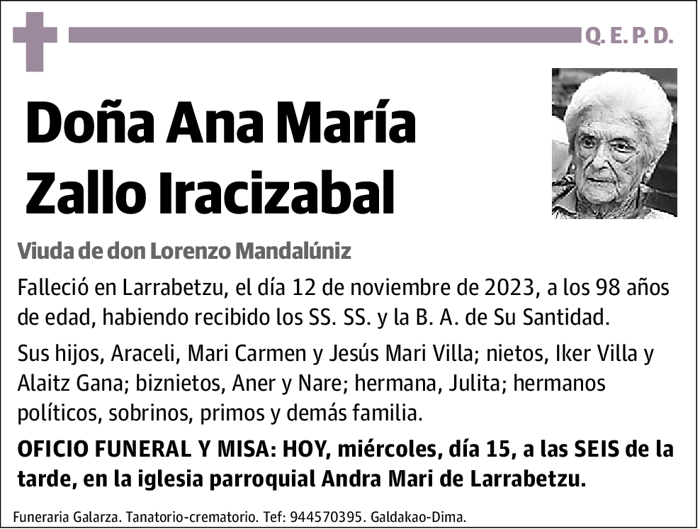 Ana María Zallo Iracizabal