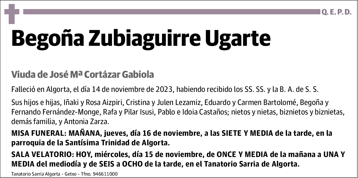 Begoña Zubiaguirre Ugarte