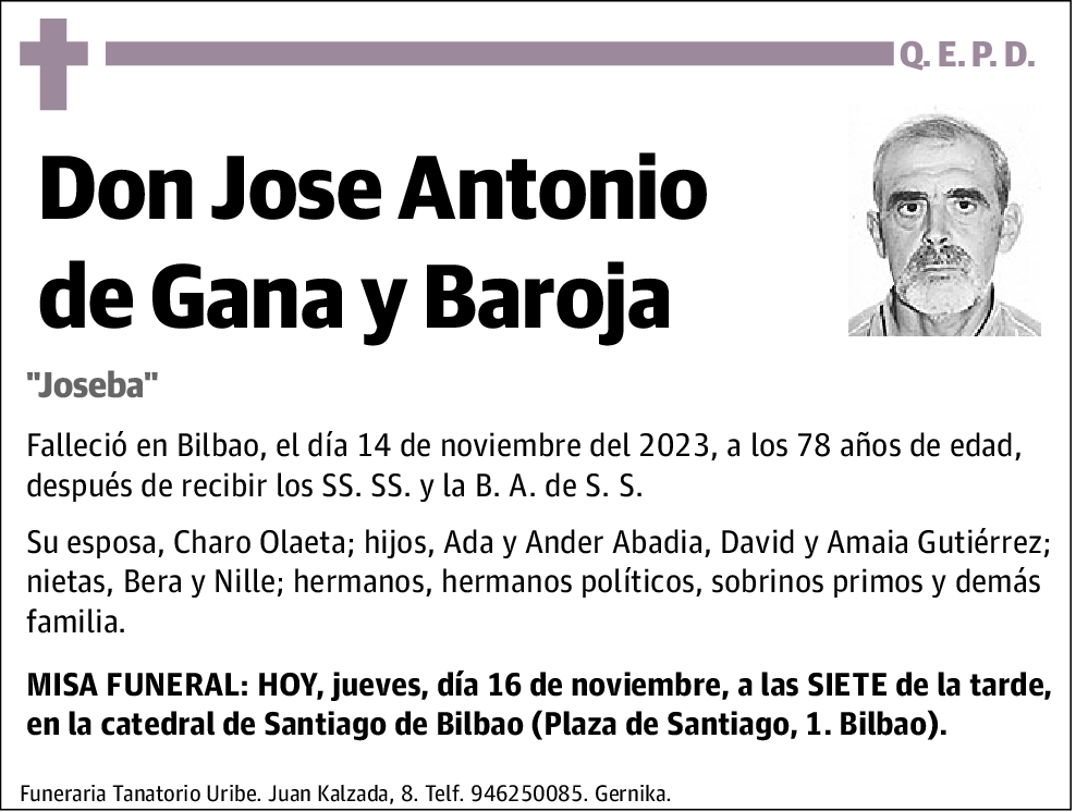 Jose Antonio De Gana Y Baroja