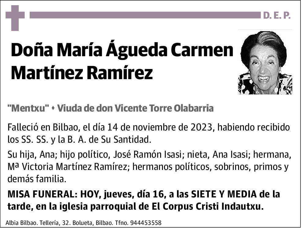 María Águeda Carmen Martínez Ramírez