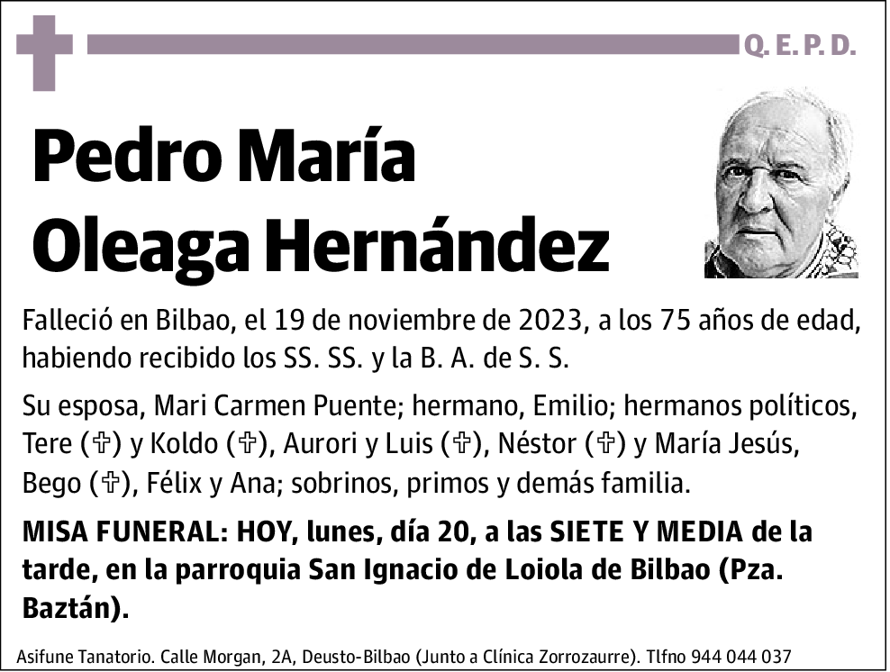 Pedro María Oleaga Hernández