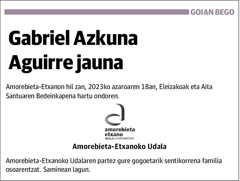 Gabriel Azkuna Aguirre