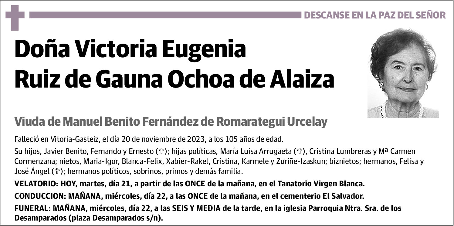 Victoria Eugenia Ruiz de Gauna Ochoa de Alaiza