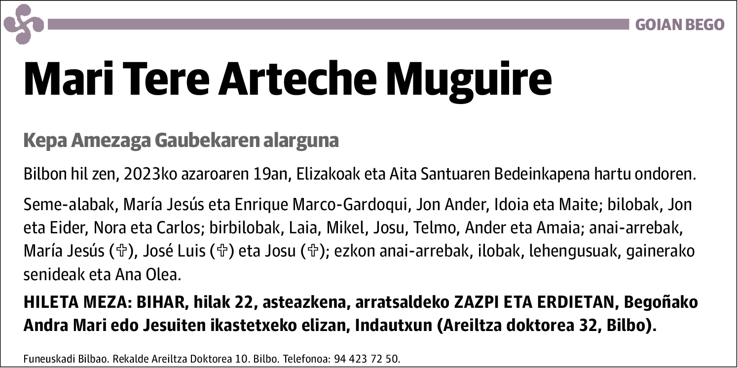 Mari Tere Arteche Muguire