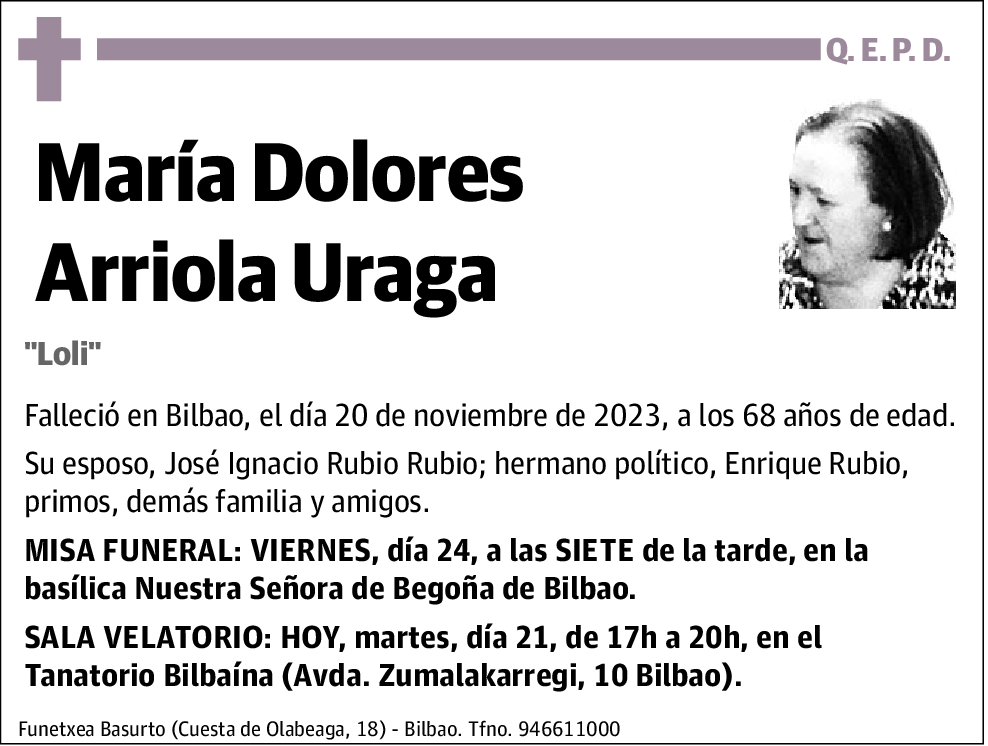 María Dolores Arriola Uraga