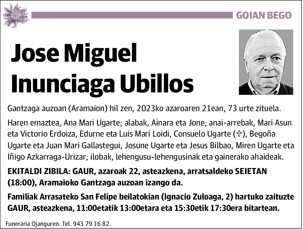 Jose Miguel Inunciaga Ubillos