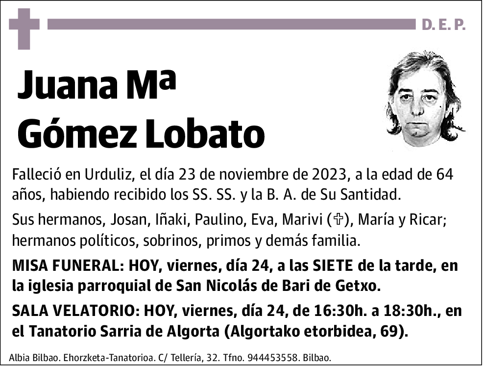 Juana Mª Gómez Lobato