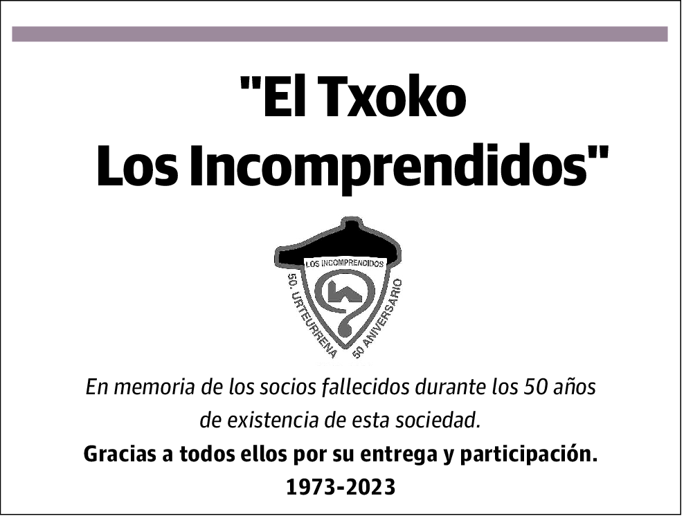 Esquela Los Incomprendidos