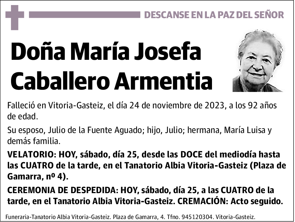María Josefa Caballero Armentia