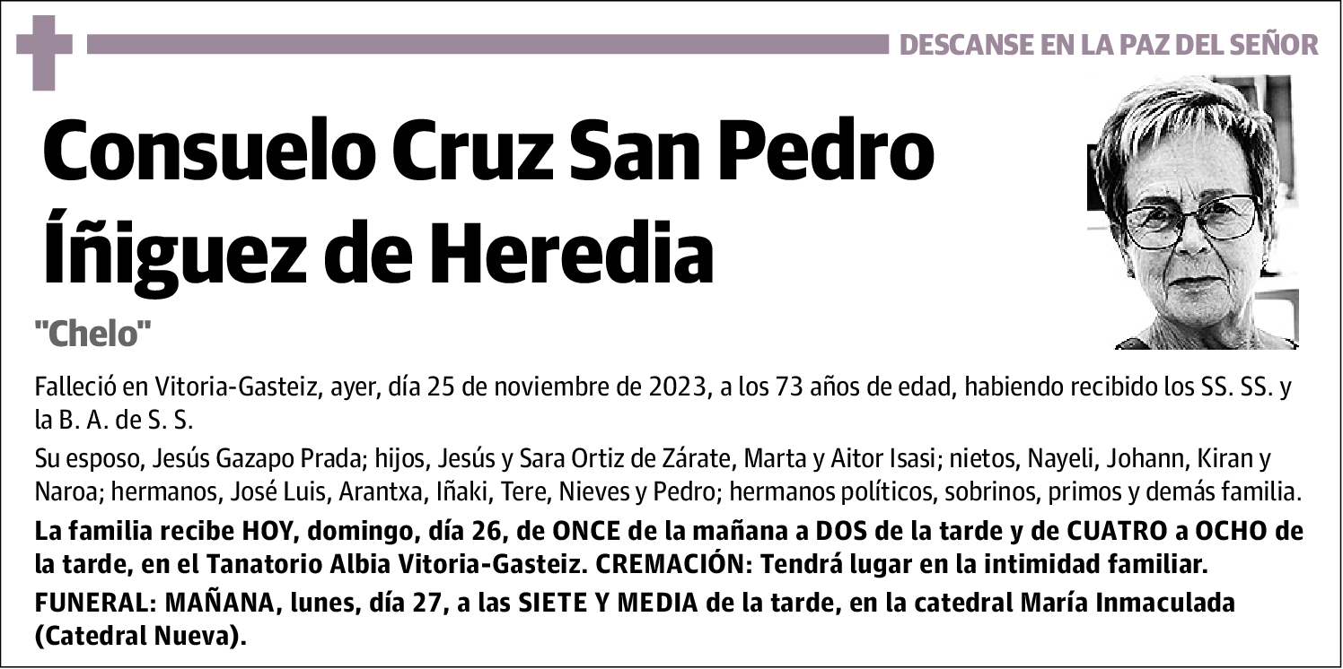 Consuelo Cruz San Pedro Íñiguez de Heredia
