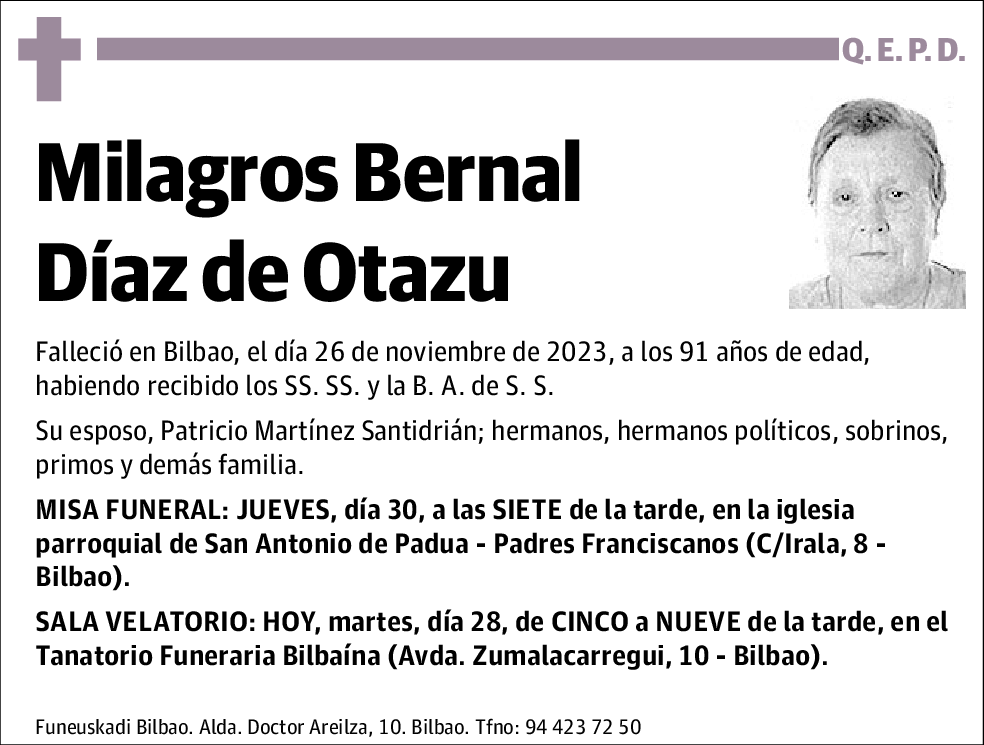 Milagros Bernal Díaz De Otazu