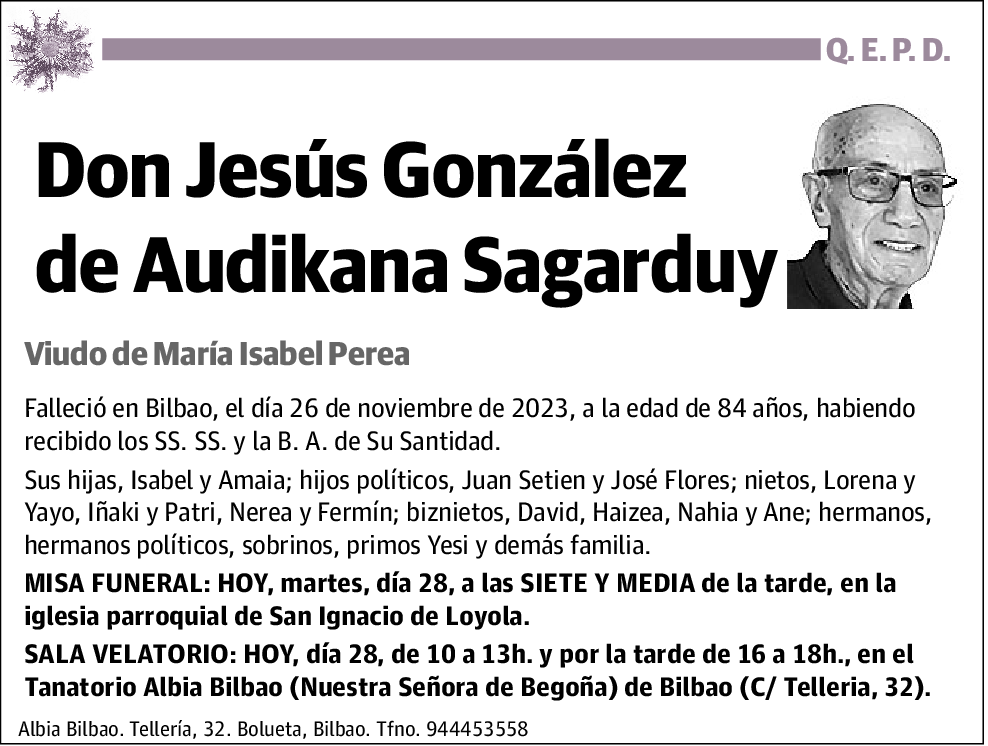 Jesús González de Audikana Sagarduy