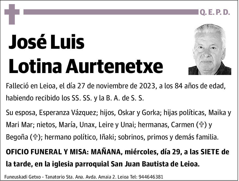 Jose Luis Lotina Aurtenetxe