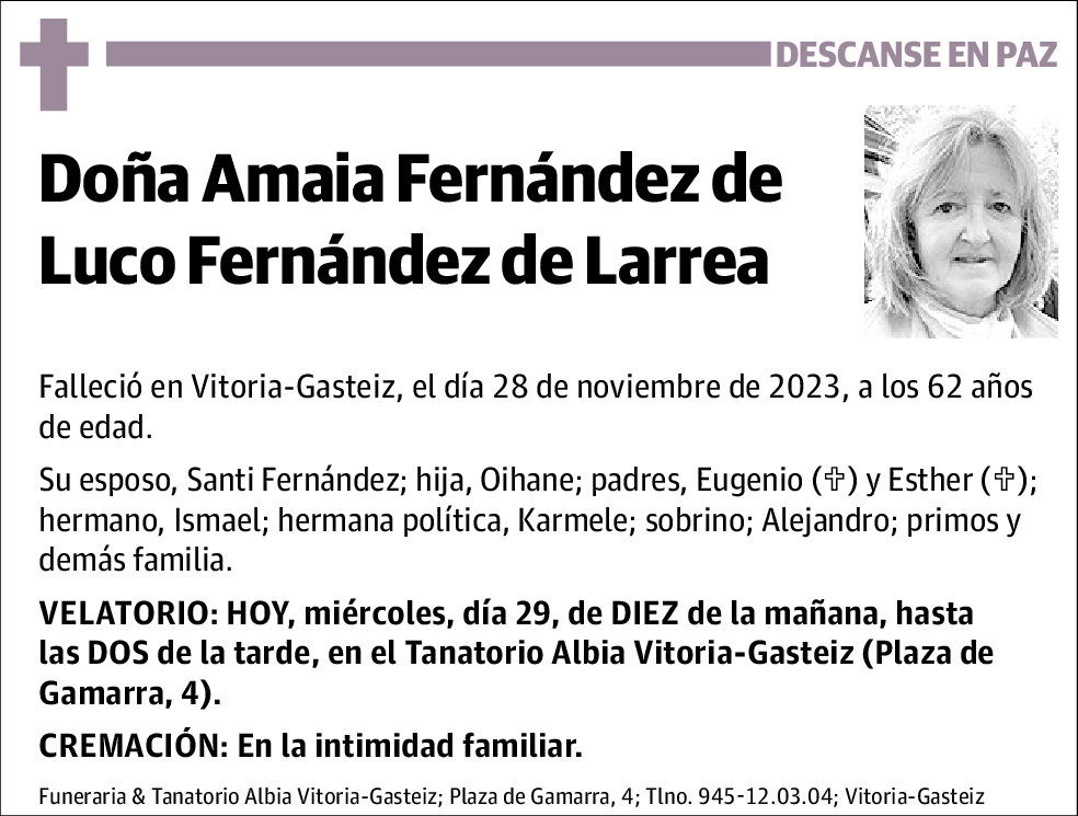 Amaia Fernández de Luco Fernández de Larrea