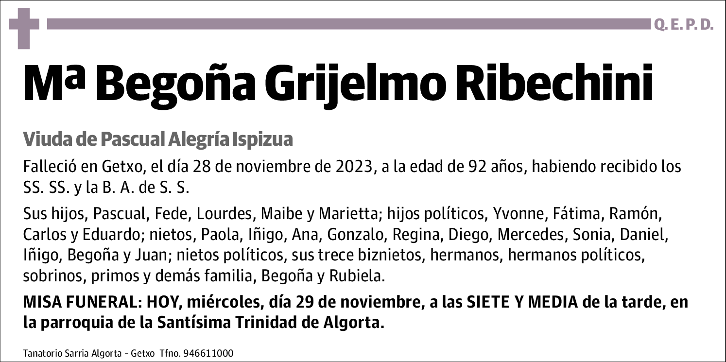 Mª. Begoña Grijelmo Ribechini