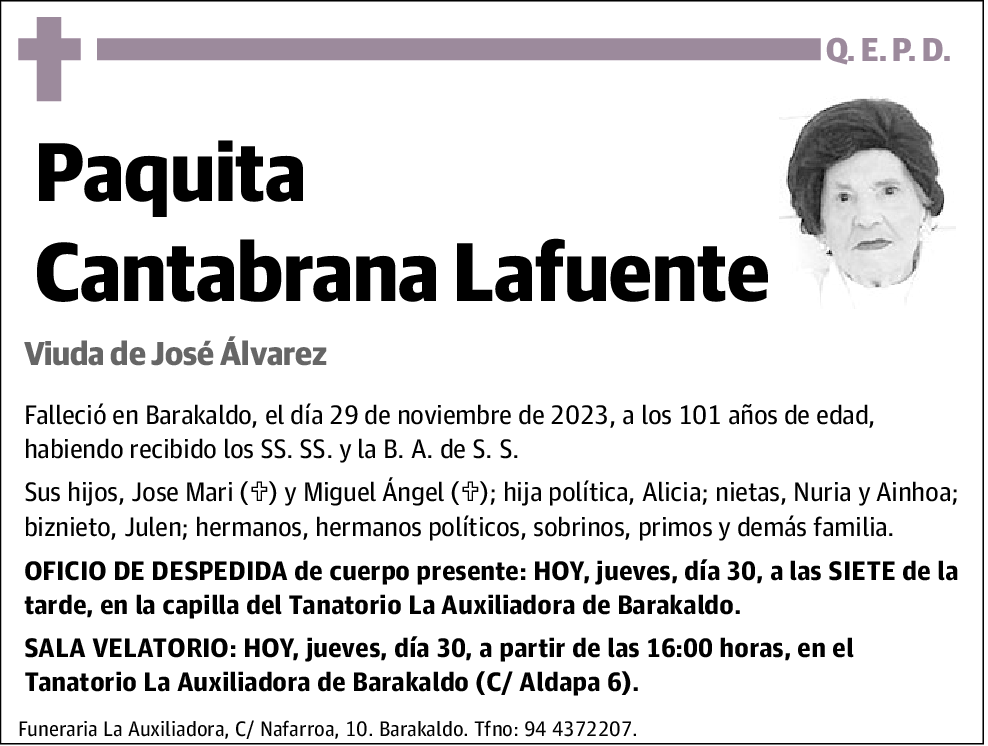 Francisca Cantabrana Lafuente