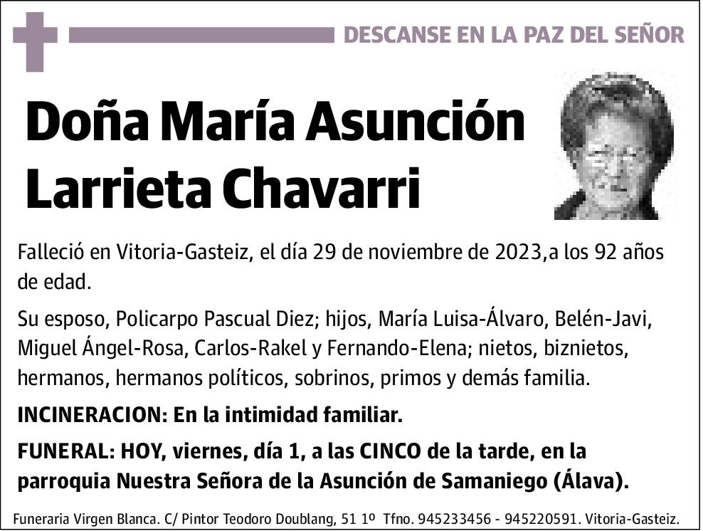 María Asunción Larrieta Chavarri