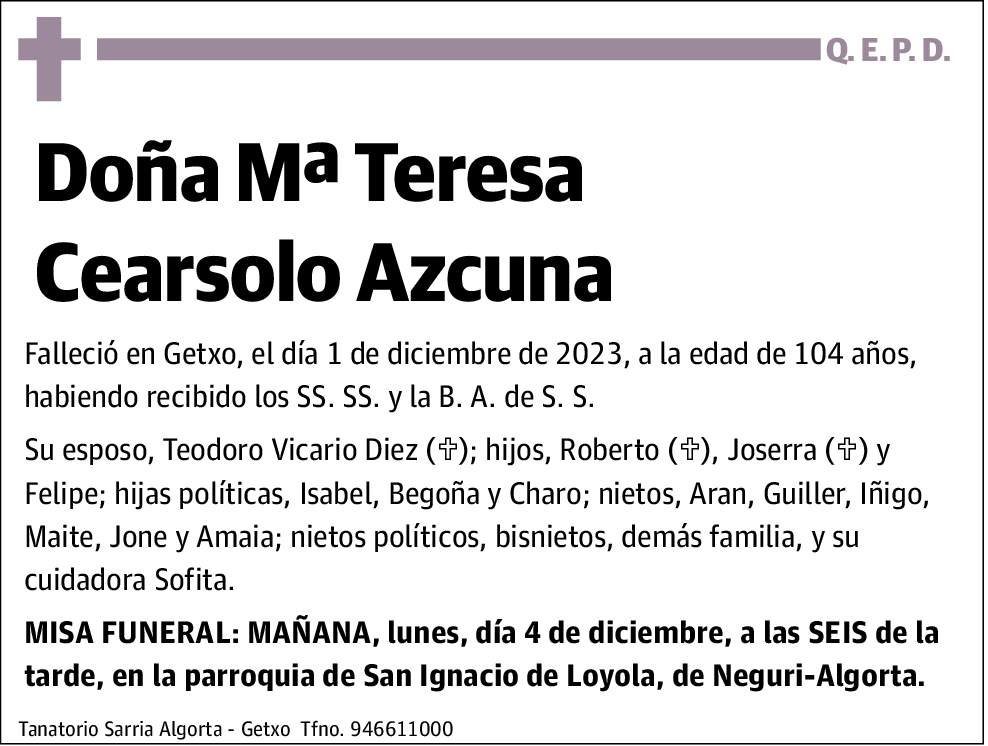 M. Teresa Cearsolo Azkuna