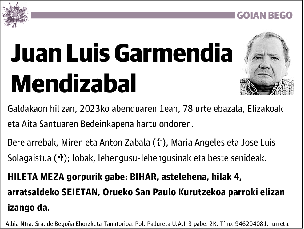 Juan Luis Garmendia Mendizabal