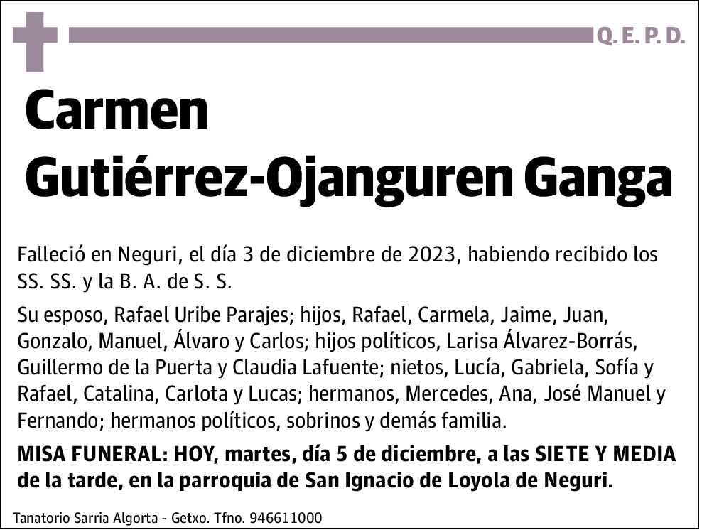 Carmen Gutiérrez-Ojanguren Ganga