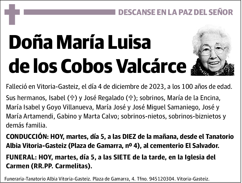 María Luisa de los Cobos Valcárce