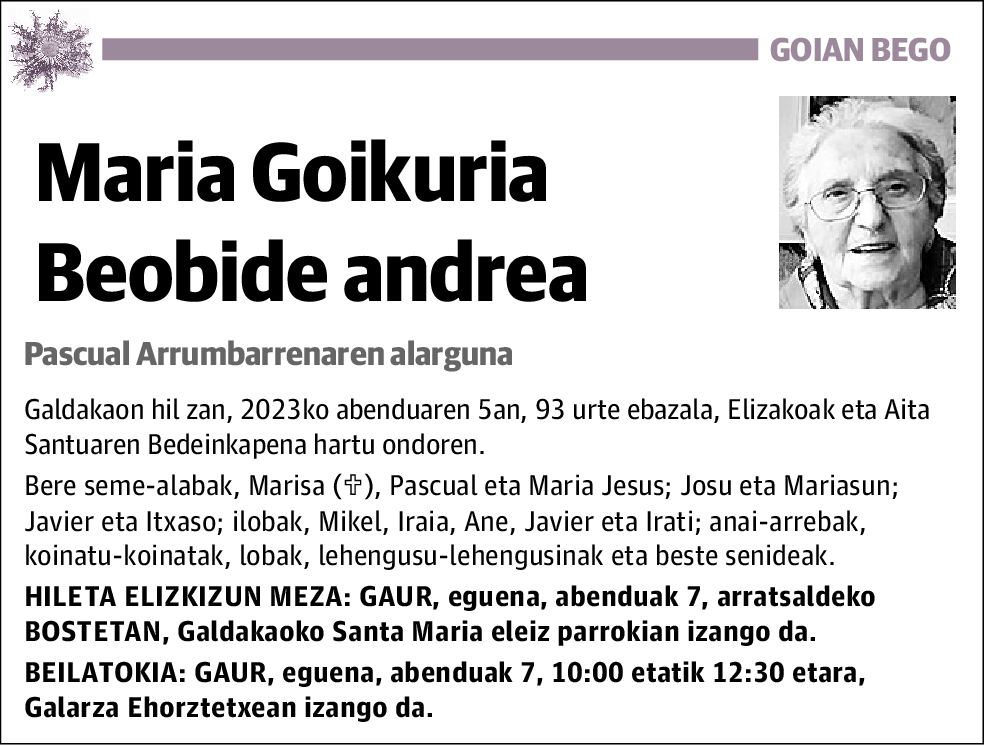 Maria Goikuria Beobide