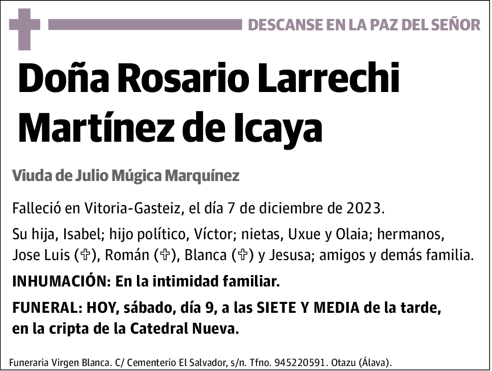 Rosario Larrechi Martínez de Icaya