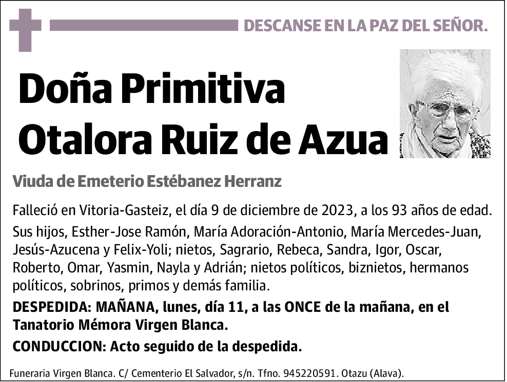 Primitiva Otalora De Azua