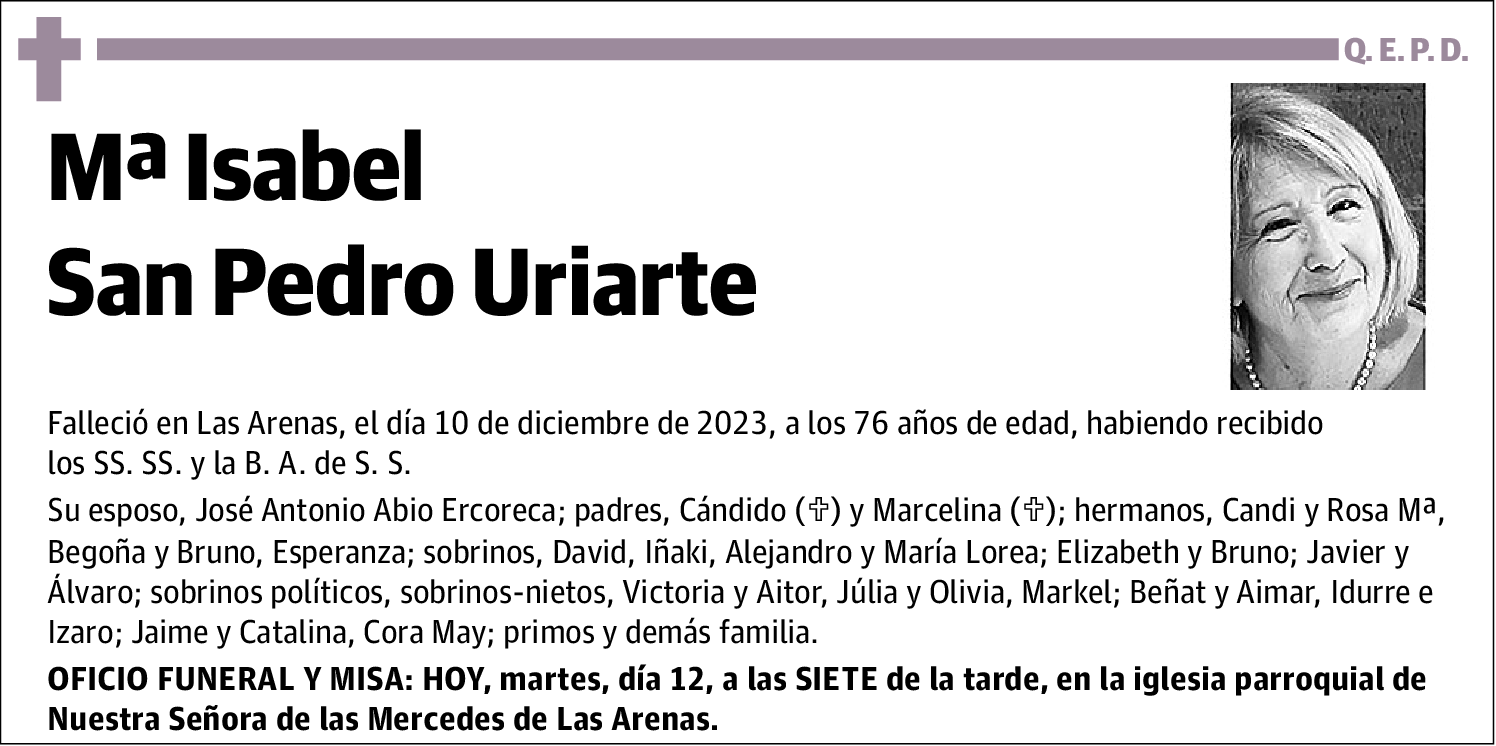 Mª Isabel San Pedro Uriarte