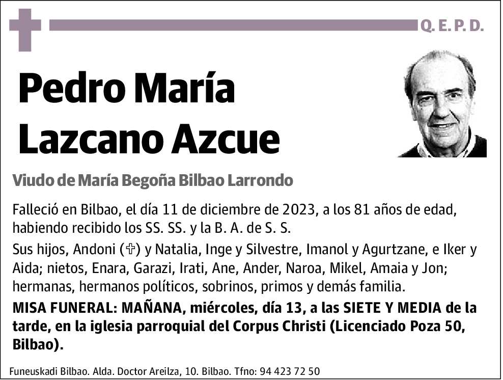 Pedro María Lazcano Azcue