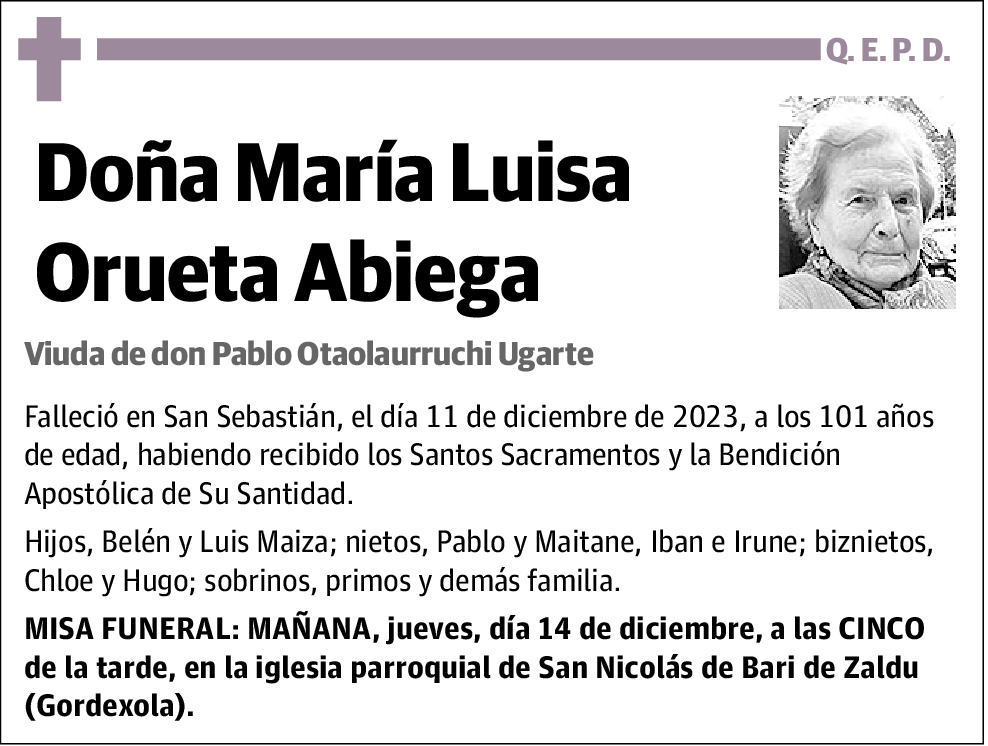 María Luisa Orueta Abiega