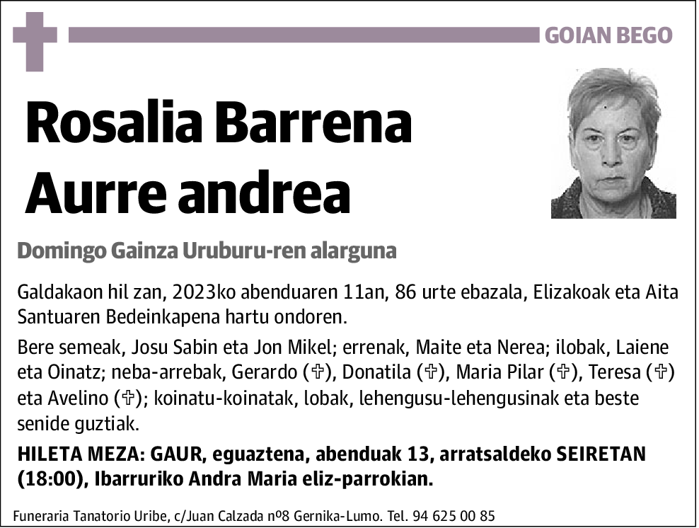 Rosalia Barrena Aurre