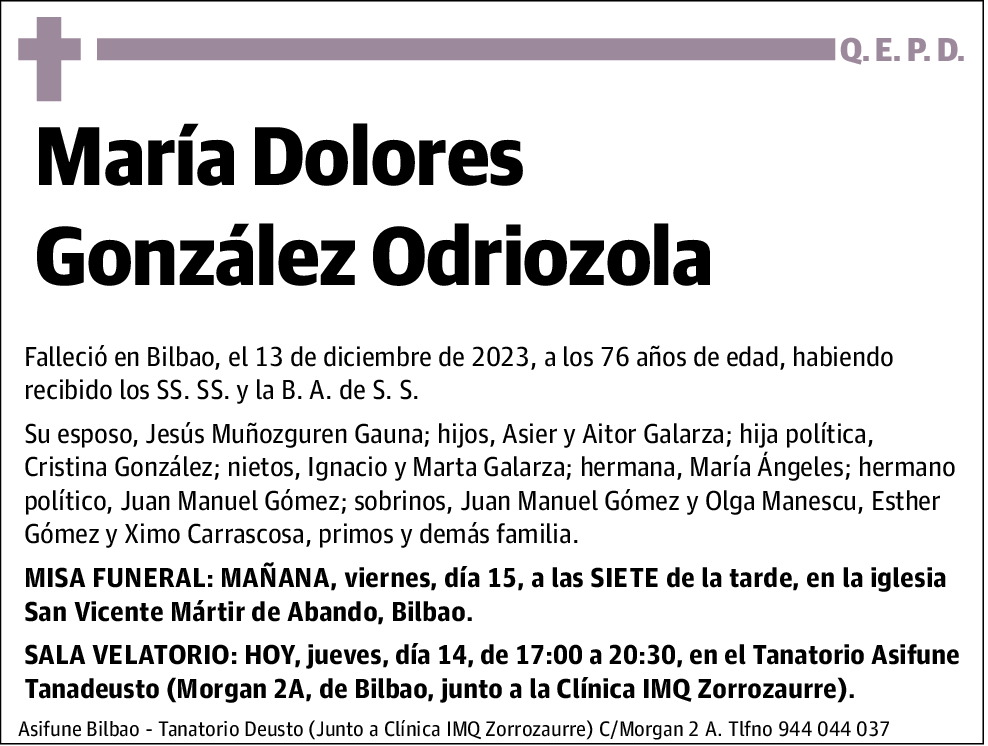 María Dolores González Odriozola