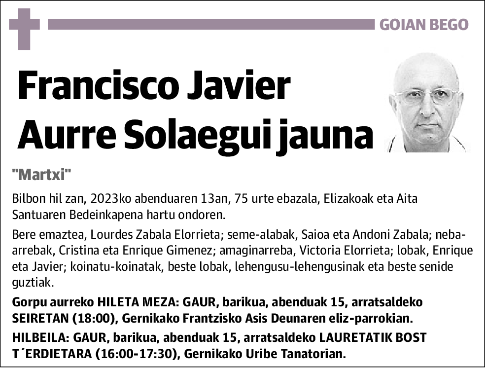 Francisco Javier Aurre Solaegui