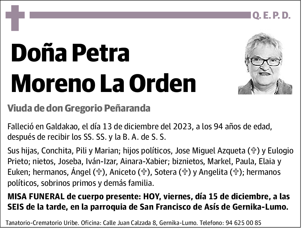 Petra Moreno La Orden