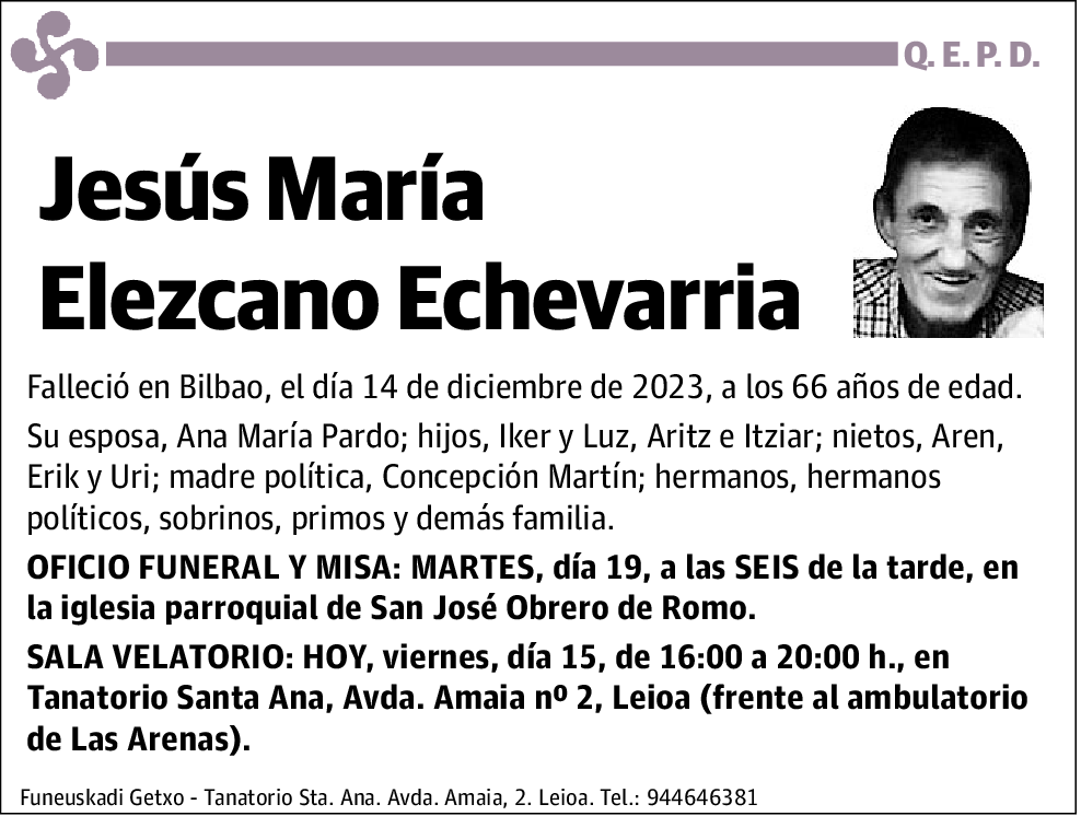 Jesús María Elezcano Echevarria