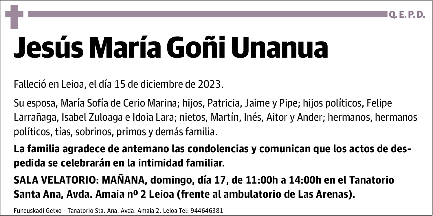 Jesús María Goñi Unanua