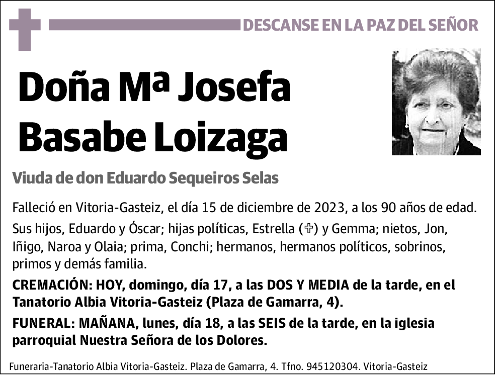 Mª Josefa Basabe Loizaga