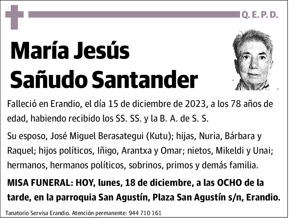 María Jesús Sañudo Santander